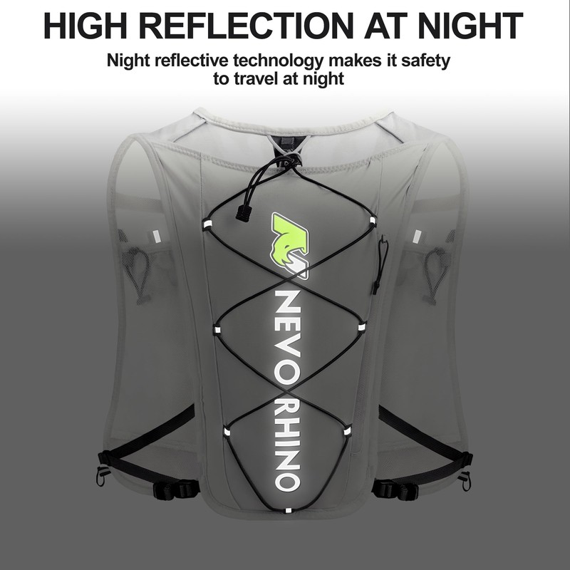 Waterproof Running Vest, 5.5L Breathable Running Hydration Vest with 1.5L