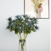 Fermus 5 Stems Artificial Thistle Flowers 5 Branch Real Touch