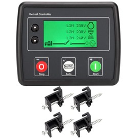 Eujgoov Auto Mains Failure Control Module Generator Controller Self-Starting LCD Controller DSE4520 Industrial Supplies