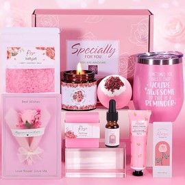 Regalos de Cumpleaños para Mujeres, Caja Regalo para Mujer de Bath SPA,  Paquete de cuidado personal para mujeres, Regalo Cumpleaños para Día Madre,  