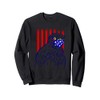 patriotic bald eagle face mask american flag Sweatshirt