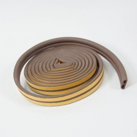 Unbranded 16.4FT Weather Stripping Seal Strip for Doors & Windows Self-Adhesive Brown
