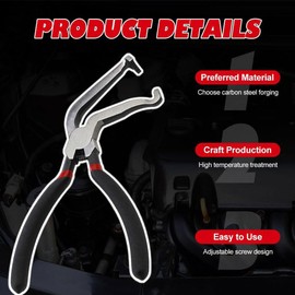 AIXXCUVQ 2pieces Electrical Disconnect Pliers Disconnect Pliers Automotive Hose Disconnect Tools for Push Tab Style Plugs Easy