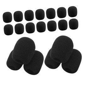 minkissy 20Pcs Microphone Windscreen Covers Sponge Headset Mic Protection for Recording Office Stage Use Durable Safe Material Reduces Wind and Spit Interference