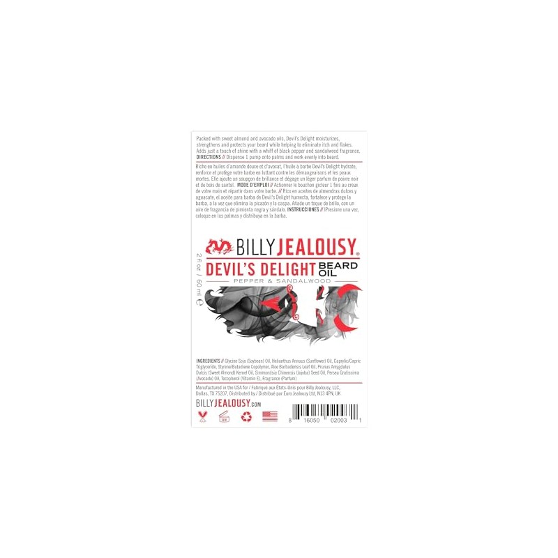 Billy Jealousy Beard Oil (Devil's Delight)