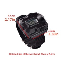 Unbranded Rugged, Outdoor - Tough Rechargeable LED Wristwatch Flashlight for Outdoor Use