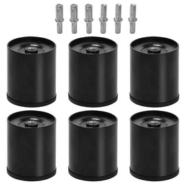 Skuehod 3 inch Metal Bed Legs Replacement for Adjustable Bed Base Frame, Exchangeable Threading Set of 6
