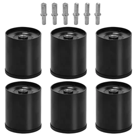 3 inch Metal Bed Legs Replacement for Adjustable Bed Base Frame, Exchangeable Threading Set of 6