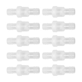 10 Uds Válvula de Retención Unidireccional Válvula de Retención de Manguera de Plástico Válvula de Retención de Diafragma Válvula de Retención para la Industria Química (12mm translucent)