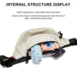 Mayoii Bumbags Waist Fanny Pack Ladies Fashion Bum Bag with Adjustable Waist Packs for Running Hiking Travel for Women Men (Begie)