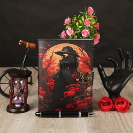 ANANYOM Handmade Leather Journal, Arciero Storica vintage Leather Journal (Multi colour) Notebook With 200 Blank Deckle Paper, Unruled, Brass Clasp Lock Journal for Men & Women, Multi Colour