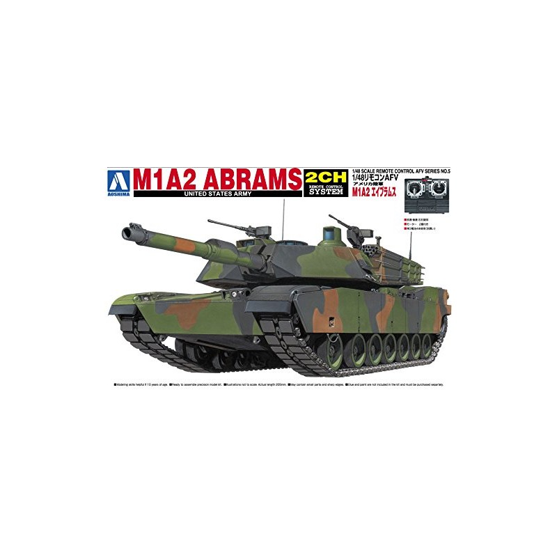 Aoshima 1/48 Remote Control AFV No.05 U.s. Army M1a2 Abrams