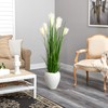 Nearly Natural 4.5ft. Wheat Plume Grass Artificial Plant in White
