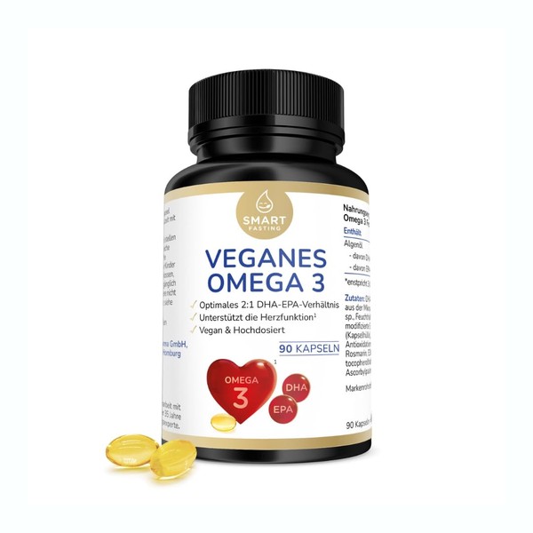 Vegan Omega 3 - 1,500 mg Algae Oil with 900
