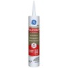 GE Advanced Silicone Caulk for Kitchen & Bathroom, White, 10