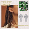 Suplight 925 Stelring Silver Celtic Cross Earrings Irish Jewelry Dainty