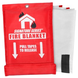 Signature Series Fire Blanket | Flame Suppression Fiberglass Blanket for Home & Kitchen Safety