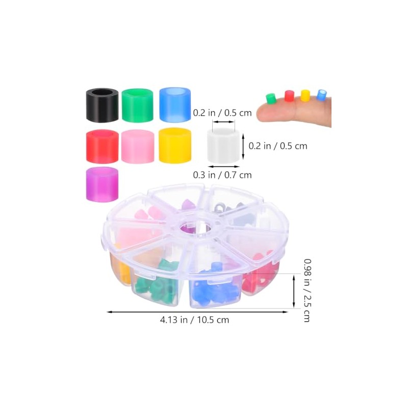 Healifty 160 anillos de código dental de silicona para instrumentos,