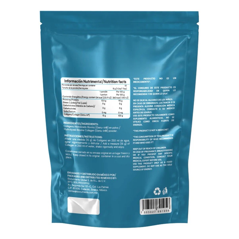 Péptidos Bioactivos De Colágeno Hidrolizado 750 Gr Wellthy Sin Sabor