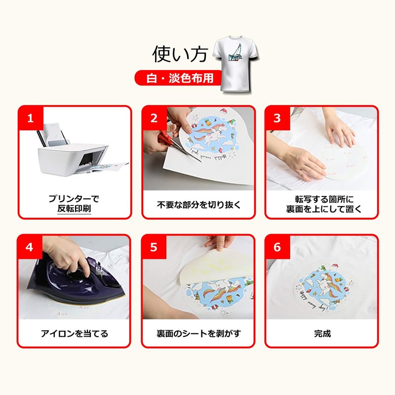 B-BEST Iron on Printing Sheet, Transfer Sheet, Inkjet Printer Printing,