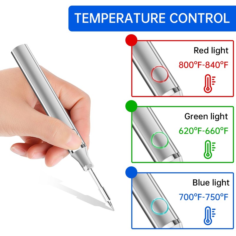 Radio Soldering Iron, built-in 1000mAh battery, Adjustable Temperature, portable wireless