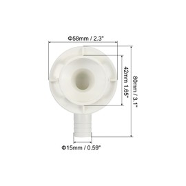 PATIKIL 42mm Air Conditioner Drain Hose Connector, 4 Pcs Universal Drain Connector with Clamp Hoop for Mini-Split Window AC Unit Faucet, White Style 1