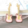 Dainty Music Guitar Dangle Drop Earrings for Women Girls Cubic