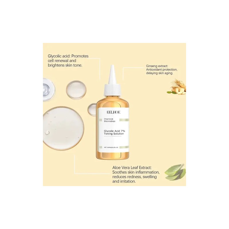 Tónico Facial Eelhoe Ácido Glicólico 7% Control Grasa 240ml Todo