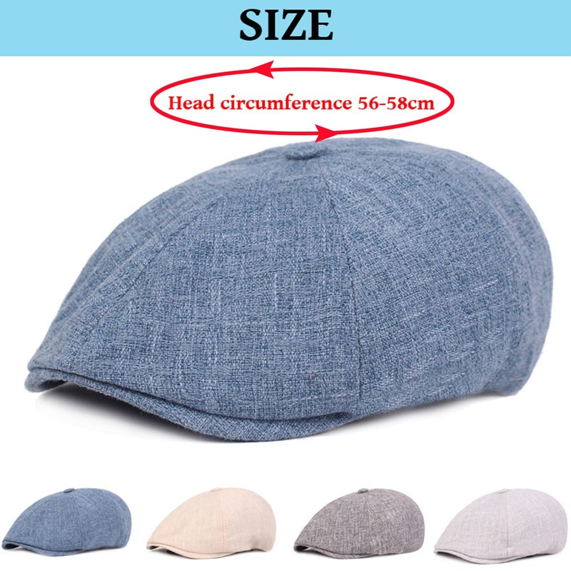 B-HOT Newsboy Cap 8 Panel Baker Boy Hat Peaky Flat