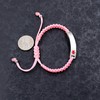 Mayfaith pink Handwoven Epilepsy Information Warning Bracelet, Men's and Women's