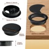 16 Cable Grommet Desk Cable Grommet Black + Hole Saw