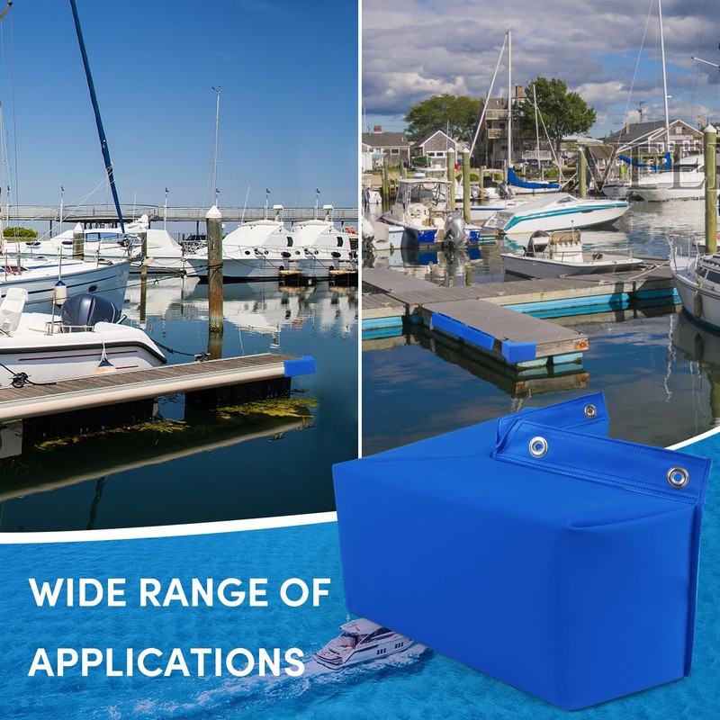 VEITHI Dock Bumper Blue,Dock Bumper Guard with Screws Soft,PVC Boat