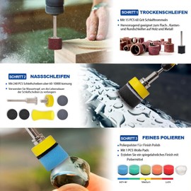 Pack of 268 25 mm (1 inch) Sanding Pads - Wet/Dry Sanding Discs 60-10000 Grit - Polishing Attachments for Dremel - Wet Sandpaper Compatible with Rotary Tools & Sanding Drills