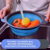 Blue Round Silicone Collapsible Colander – Silicone Round Kitchen Strainers
