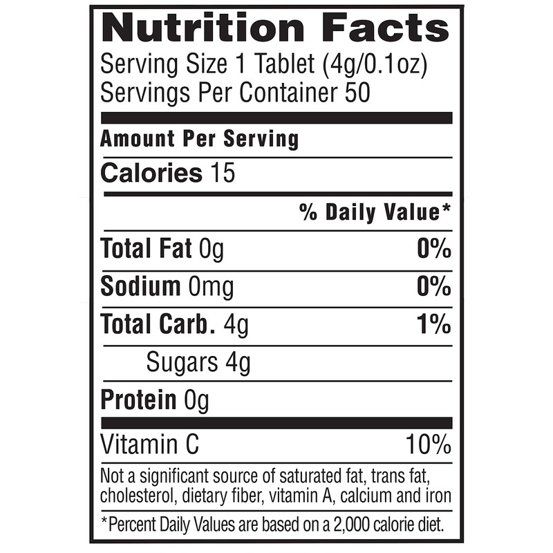 Relion Glucose Tablets - Orange Flavor - 50 Counts