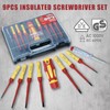 CCLIFE 9-Piece VDE Insulated Screwdriver with Interchangeable Blade Set, Magnetic