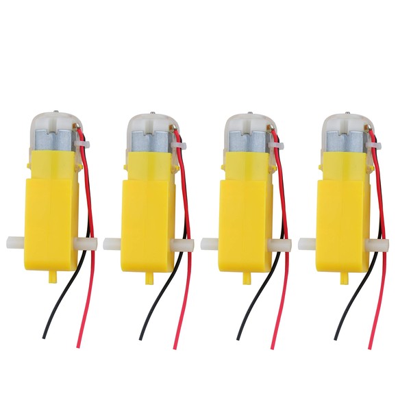 Stemedu 4PCS DC TT Motor Gearbox Motor - 3-6V Dual