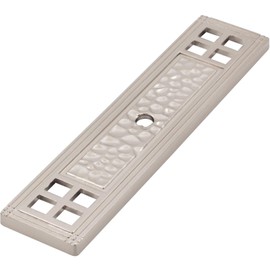 Arts & Crafts Cabinet Knob Backplate, Satin Nickel by Stone Harbor Hardware
