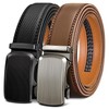KEMISANT Men's Belt Ratchet Automatic Buckle Leather Belt for Men