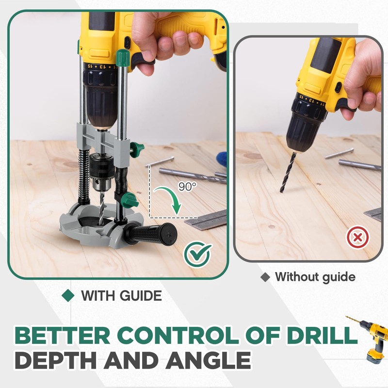 Zonon Portable Drill Guide Attachment Multi Angle Drill Press for