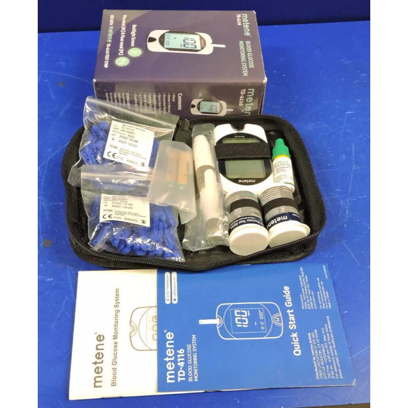 Metene NEW Metene TD-4116 Blood Glucose Monitor/ 100 Strips 100