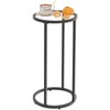 Round Side Table,Glass C Table,Couch End Table, Tempered Glass Snack