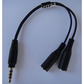 Headset Adapter for Headsets with Separate Headphone Microphone Plugs - 3.5mm 4 Positions to 2 x 3 Positions 3.5mm M/F Combo Audio Adapter PC Headset to 3.5mm Smartphone Adapter