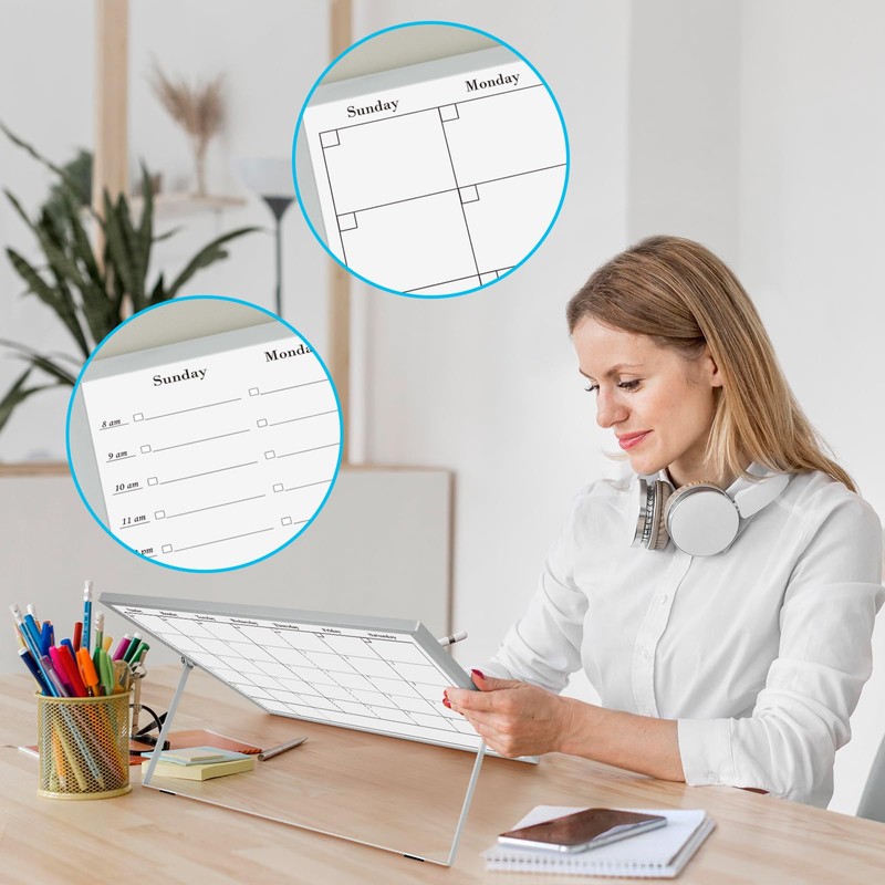 ONAVIA White Board Dry Erase Calendar Planner, Weekly Monthly Magnetic