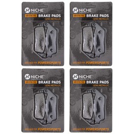 NICHE Brake Pad Set for Honda ST1100 PC800 Suzuki GSX250R Kawasaki Versys 650 Front Rear Semi-Metallic 4 Pack