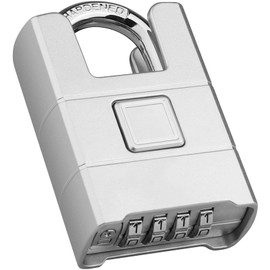 Heavy Duty Combination Padlock, Diyife Large Outdoor Padlock [Wrapped Beam] High Security, One-Touch Unlocking, Design of Hidden Password Suitable for Locker, Home, School, Garage, Gate (Silver)