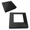 Post Cap and Skirt Kit for Privacy Screen, Matte Black