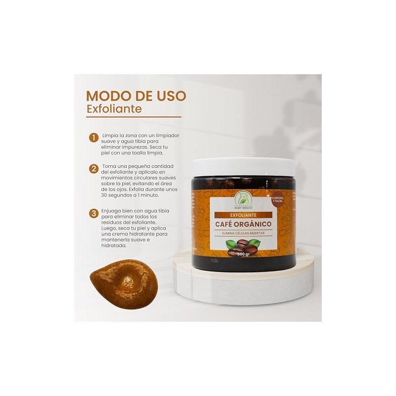 Productos Mart Mexico Exfoliante De Café Orgánico Antioxidante 500 Grs