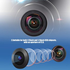 Fisheye Camera Lens, M12x0.5 5mp Fisheye Lens, Fisheye View Portable 170° Wide CCTV Camera Camera Accessories Camera Lens