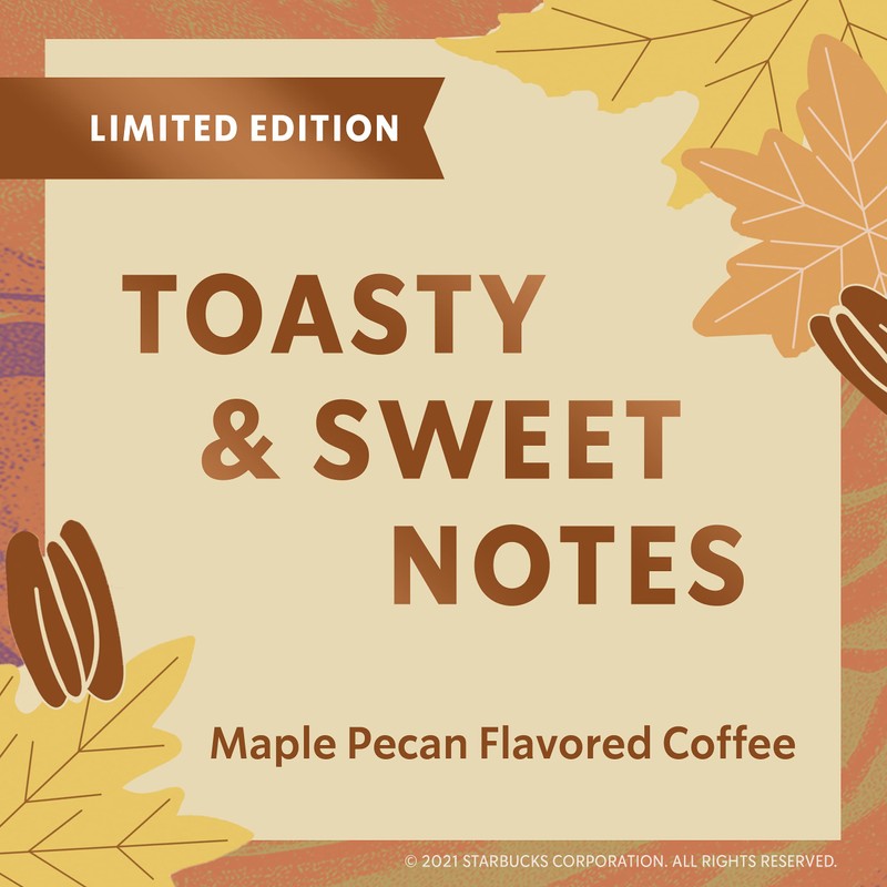 Starbucks Ground Coffee—Maple Pecan Flavored Coffee—100% Arabica—No Artificial Flavors—1 bag